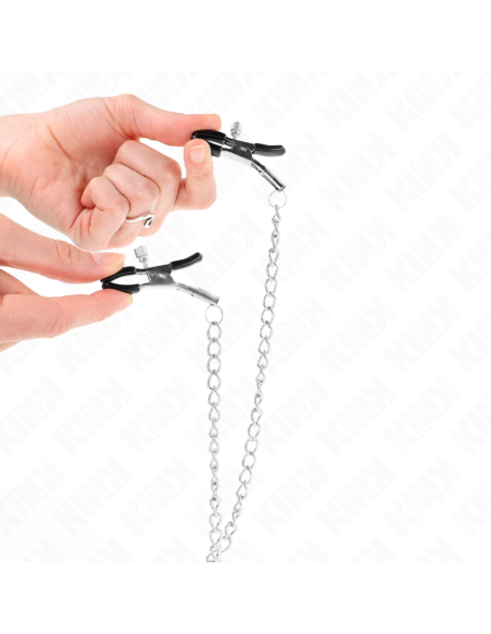 KINK - PINZAS PARA PEZONES Y CLÍTORIS CON CADENA 30 CM MODELO 2