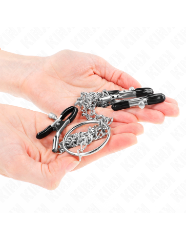 KINK - PINZAS PARA PEZONES Y CLÍTORIS CON CADENA 30 CM MODELO 2