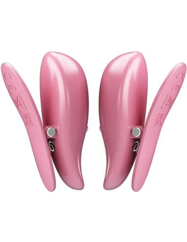 PRETTY LOVE - CAILEY PINZAS PARA PEZONES 10 VIBRACIONES CONTROL REMOTO ROSA