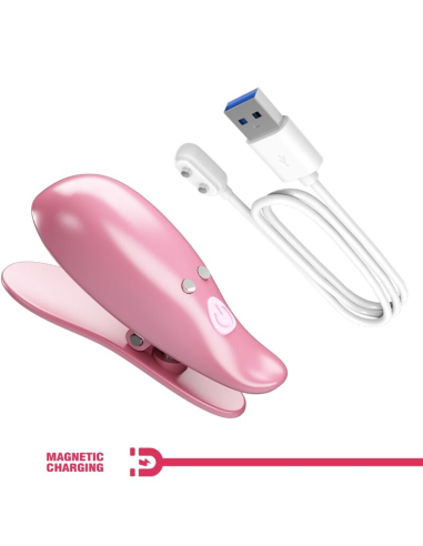 PRETTY LOVE - CAILEY PINZAS PARA PEZONES 10 VIBRACIONES CONTROL REMOTO ROSA