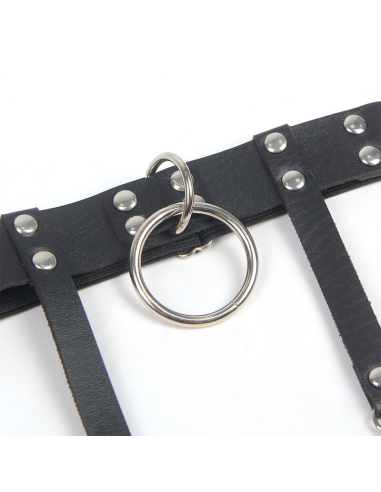 SUBBLIME - 953744 LIGA PUNK DE CUERO AJUSTABLE NEGRO TALLA ÚNICA