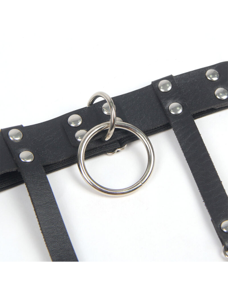 SUBBLIME - 953744 LIGA PUNK DE CUERO AJUSTABLE NEGRO TALLA ÚNICA