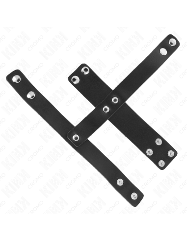 KINK - ANILLO JAULA PENE CUERO CON DIVISOR DE BOLAS AJUSTABLE