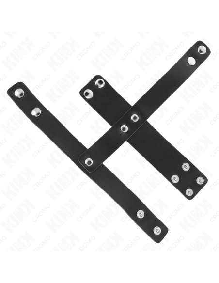 KINK - ANILLO JAULA PENE CUERO CON DIVISOR DE BOLAS AJUSTABLE