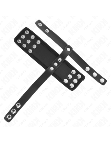 KINK - ANILLO JAULA PENE CUERO CON CORREA DIVISORIA DE BOLAS RECUBIERTO AJUSTABLE