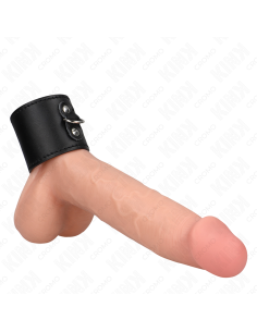 KINK - ANILLO PENE CUERO CON CIERRE A PRESIÓN 18 X 5 CM
