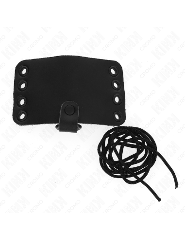 KINK - ANILLO PENE CUERO CON CIERRE DE ENCAJE Y CORDONES