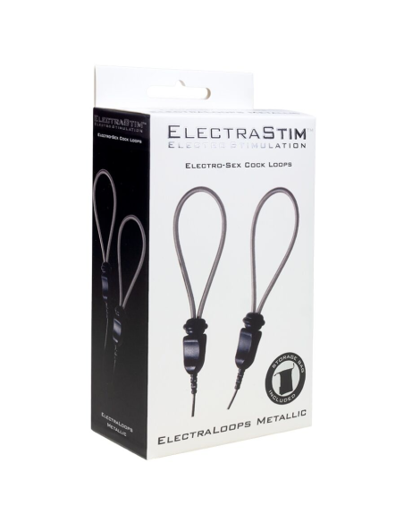 ELECTRASTIM - ELECTRALOOPS E-STIM ANILLOS METÁLICOS AJUSTABLES PARA EL PENE