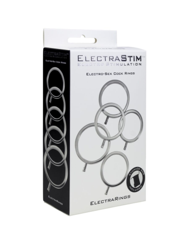 ELECTRASTIM - ELECTRARINGS ANILLOS METÁLICOS PARA EL PENE PACK 5