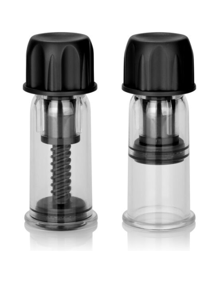 CALEXOTICS - VACCUM TWIST SUCCIONADORES PEZONES NEGRO