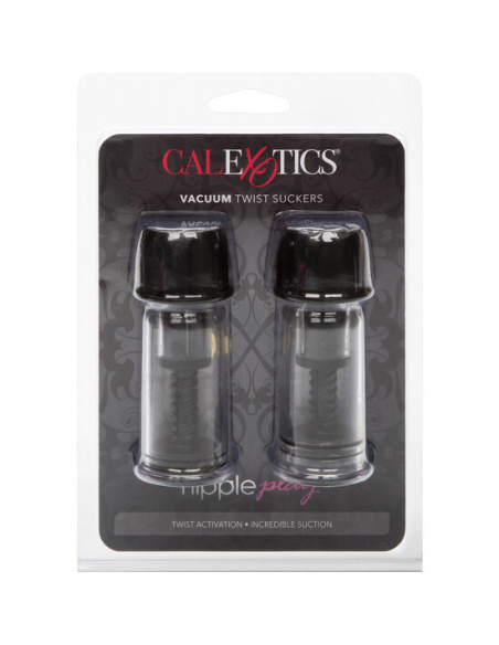 CALEXOTICS - VACCUM TWIST SUCCIONADORES PEZONES NEGRO