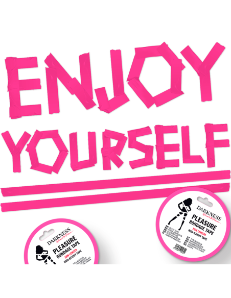 DARKNESS - CINTA PARA BONDAGE ROSA NO PEGAJOSA 15 M