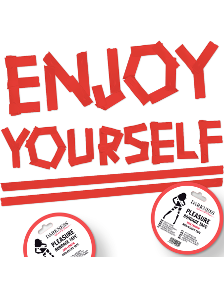 DARKNESS - CINTA PARA BONDAGE ROJO NO PEGAJOSA 15 M