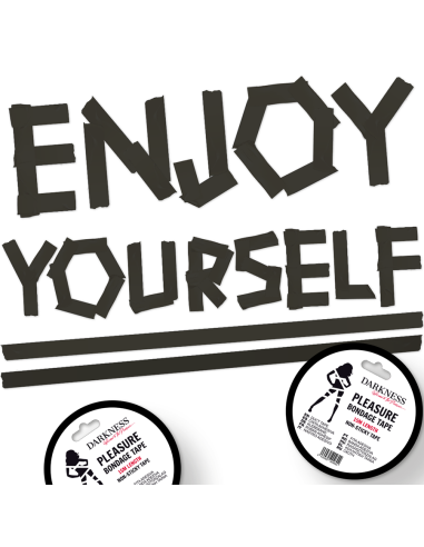 DARKNESS - CINTA PARA BONDAGE NEGRO NO PEGAJOSA 15M