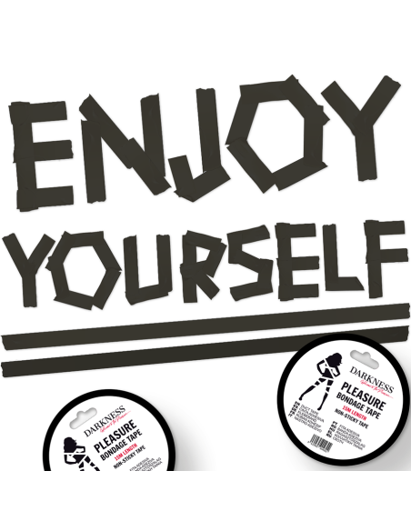 DARKNESS - CINTA PARA BONDAGE NEGRO NO PEGAJOSA 15M