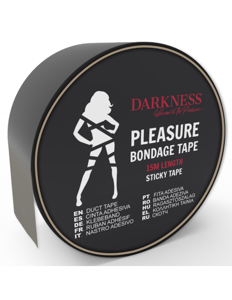 DARKNESS - CINTA PARA BONDAGE NEGRO ADHESIVA 15M