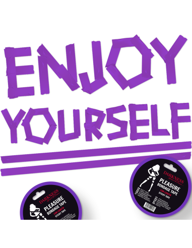 DARKNESS - CINTA PARA BONDAGE LILA ADHESIVA 15M