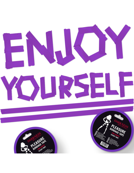 DARKNESS - CINTA PARA BONDAGE LILA ADHESIVA 15M