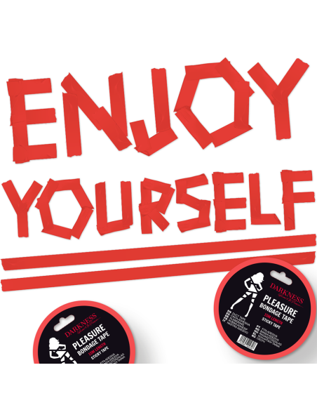 DARKNESS - CINTA PARA BONDAGE ROJO ADHESIVA 15M