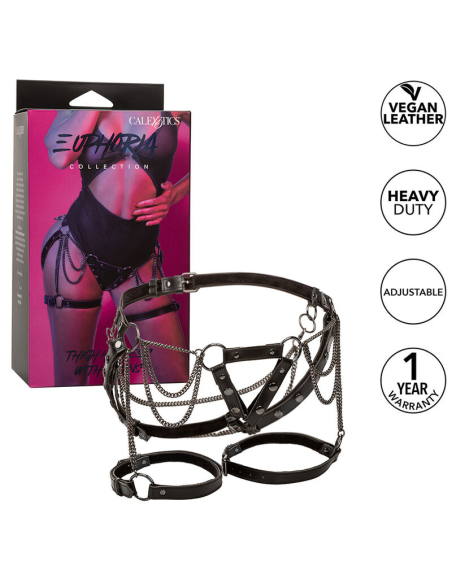 CALEXOTICS - EUPHORIA ARNÉS DE MUSLO CON CADENAS PREMIUM