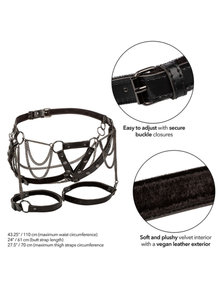 CALEXOTICS - EUPHORIA ARNÉS DE MUSLO CON CADENAS PREMIUM