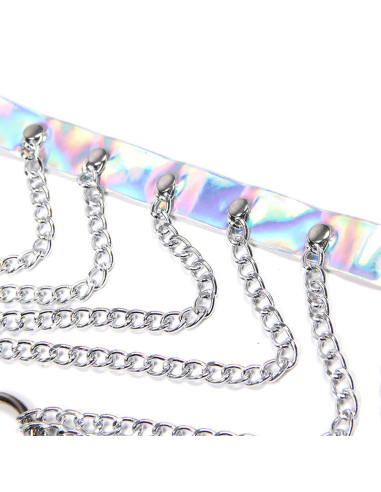 SUBBLIME - 953737 ARNÉS DE PECHO CON ANILLOS Y CADENAS PLATA TALLA ÚNICA