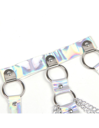 SUBBLIME - 953737 ARNÉS DE PECHO CON ANILLOS Y CADENAS PLATA TALLA ÚNICA