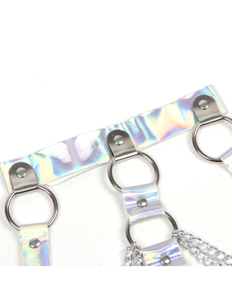 SUBBLIME - 953737 ARNÉS DE PECHO CON ANILLOS Y CADENAS PLATA TALLA ÚNICA