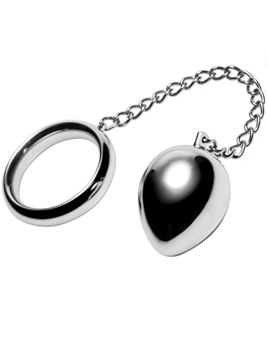 METAL HARD - COCK RING 50MM CADENA CON BOLA METAL