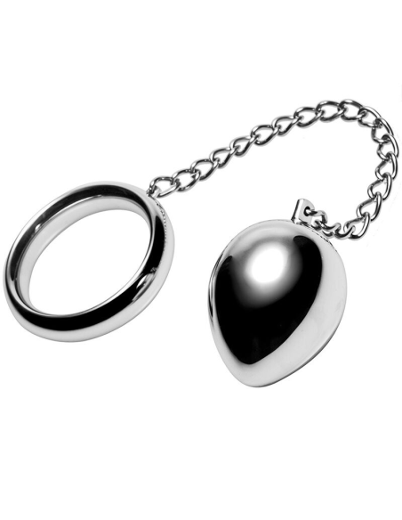 METAL HARD - COCK RING 50MM CADENA CON BOLA METAL
