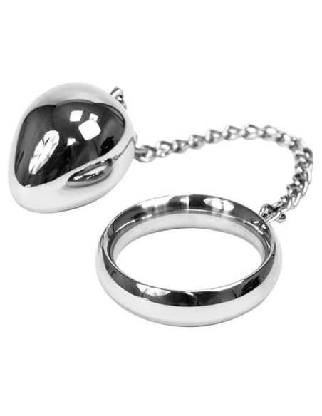 METAL HARD - COCK RING 50MM CADENA CON BOLA METAL