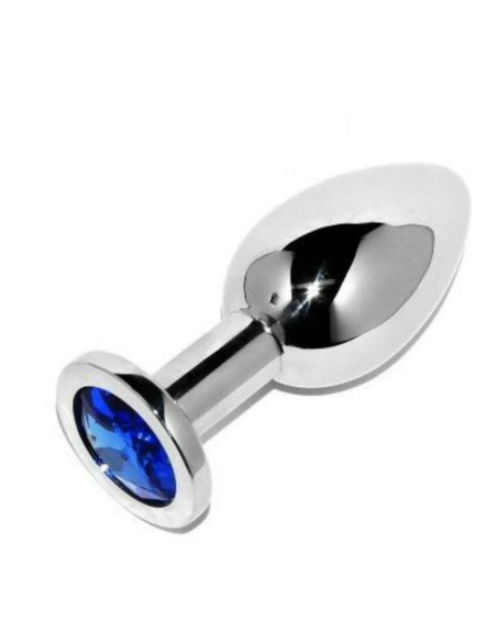 METAL HARD - ANAL PLUG DIAMOND BLUE SMALL 5.71CM