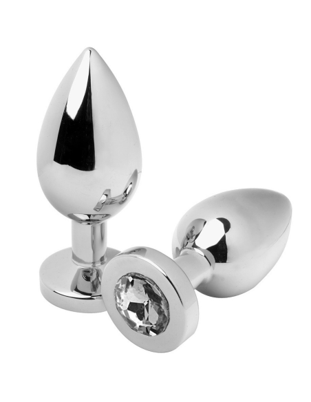 METAL HARD - ANAL PLUG DIAMOND TRANSPARENTE SMALL 5.71CM
