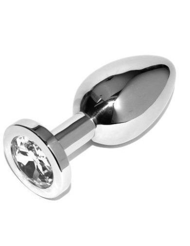METAL HARD - ANAL PLUG DIAMOND TRANSPARENTE SMALL 5.71CM