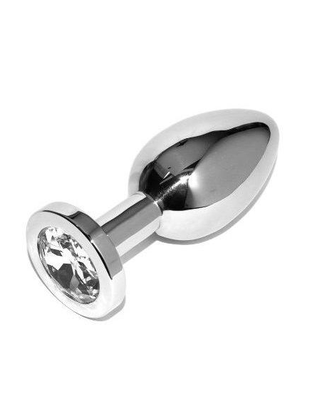 METAL HARD - ANAL PLUG DIAMOND TRANSPARENTE SMALL 5.71CM