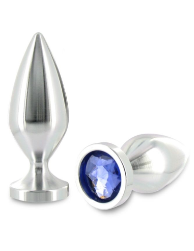 METAL HARD - ANAL PLUG ALIMINUM COLOR CRISTAL PEQUEÑO 5.71 CM