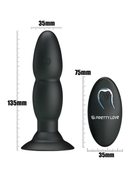PRETTY LOVE - PLUG VIBRADOR Y ROTACIÓN POR CONTROL REMOTO