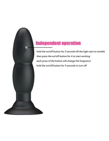 PRETTY LOVE - PLUG VIBRADOR Y ROTACIÓN POR CONTROL REMOTO