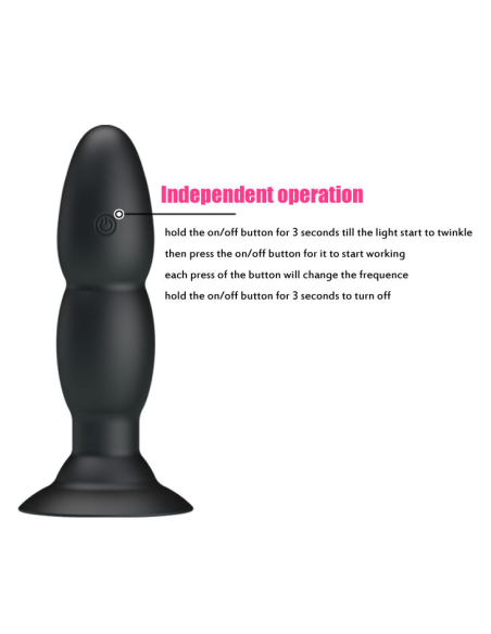 PRETTY LOVE - PLUG VIBRADOR Y ROTACIÓN POR CONTROL REMOTO