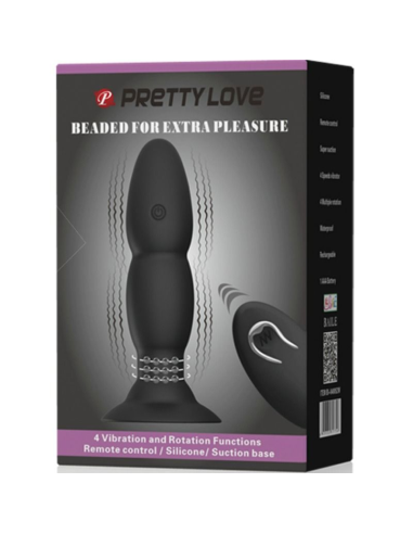PRETTY LOVE - PLUG VIBRADOR Y ROTACIÓN POR CONTROL REMOTO
