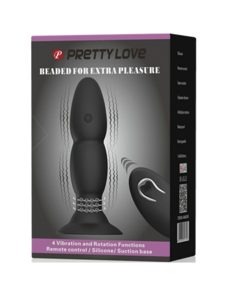 PRETTY LOVE - PLUG VIBRADOR Y ROTACIÓN POR CONTROL REMOTO