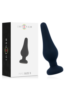 INTENSE - ANAL PLUG PIPO S SILICONE NEGRO 9.8 CM