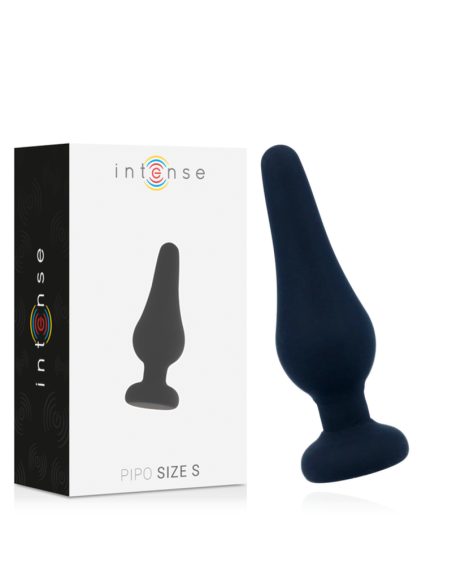 INTENSE - ANAL PLUG PIPO S SILICONE NEGRO 9.8 CM