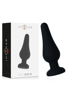 INTENSE - ANAL PLUG PIPO M SILICONE NEGRO 11 CM