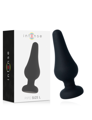 INTENSE - ANAL PLUG PIPO L SILICONE NEGRO 13 CM