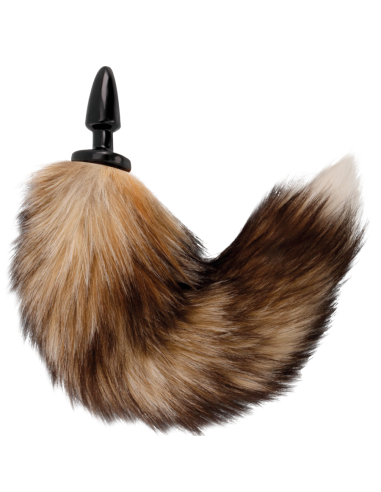 DARKNESS - COLA NATURAL CON PLUG ANAL SILICONA 10 CM