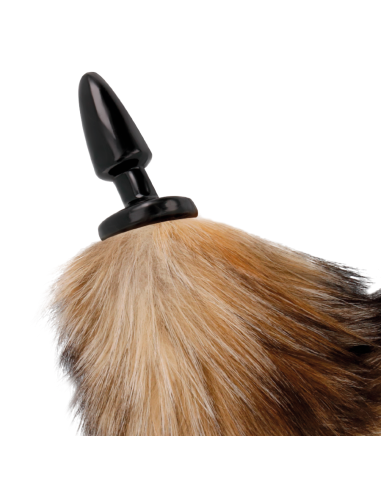 DARKNESS - COLA NATURAL CON PLUG ANAL SILICONA 10 CM