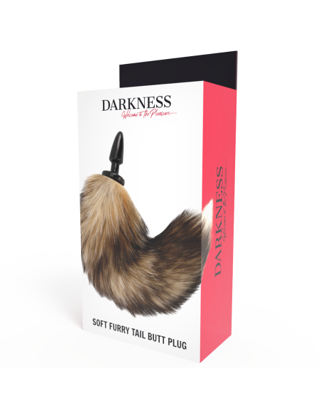 DARKNESS - COLA NATURAL CON PLUG ANAL SILICONA 10 CM