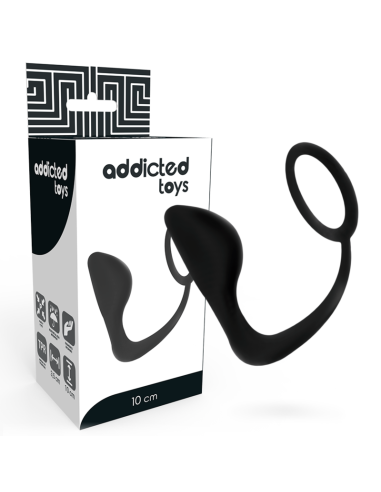ADDICTED TOYS - PLUG ANAL CON ANILLO PENE NEGRO
