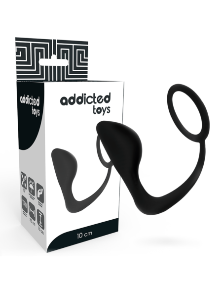 ADDICTED TOYS - PLUG ANAL CON ANILLO PENE NEGRO